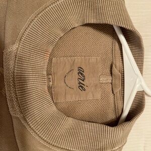 Aerie Ribbed Tan Sweater
